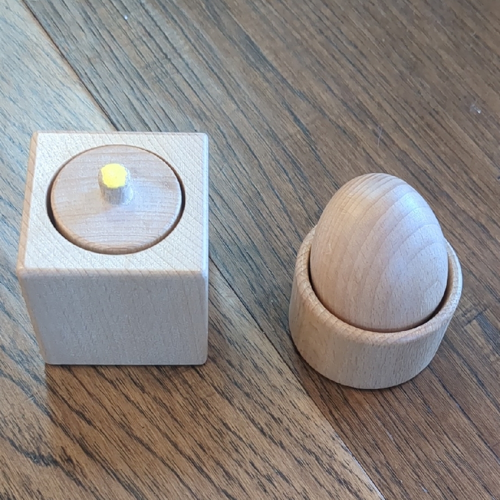 Wooden Egg and Box Set